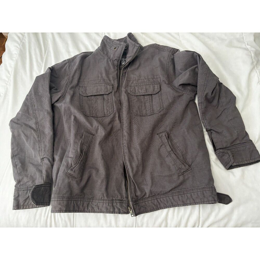 LOGG Label of Graded Goods H&M men's gray muted plaid jacket - size XL